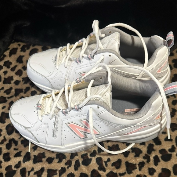 NEW BALANCE 608 v5 WHITE ATHLETIC SNEAKERS - Picture 3 of 7